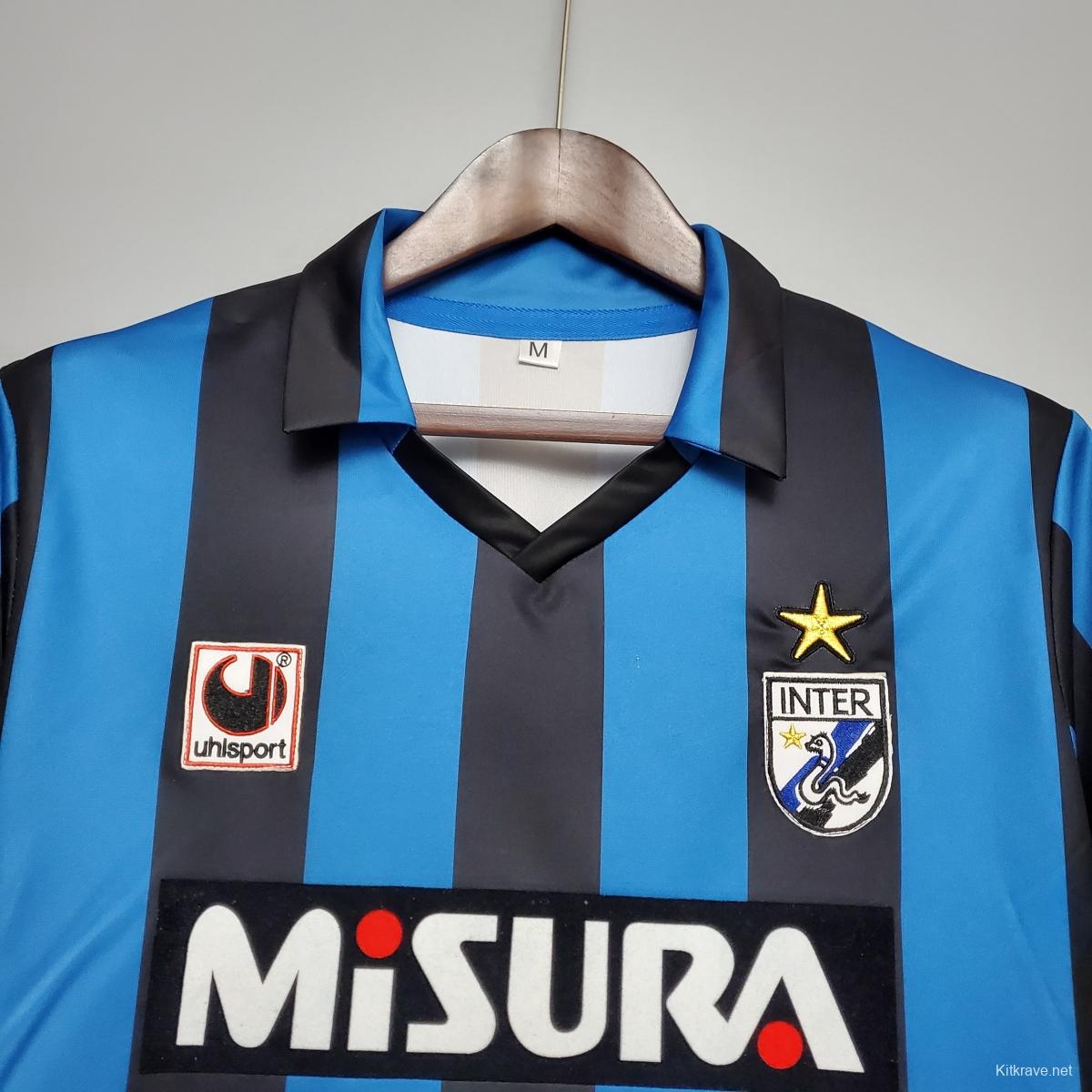 Retro 88/90 Inter Milan home Soccer Jersey