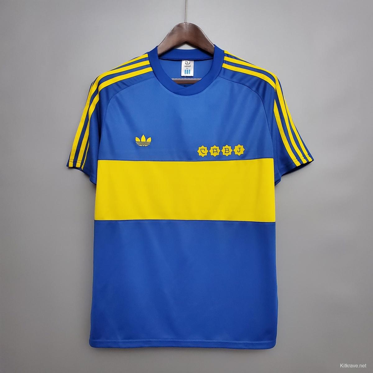 Retro 1981 Boca Juniors home Soccer Jersey