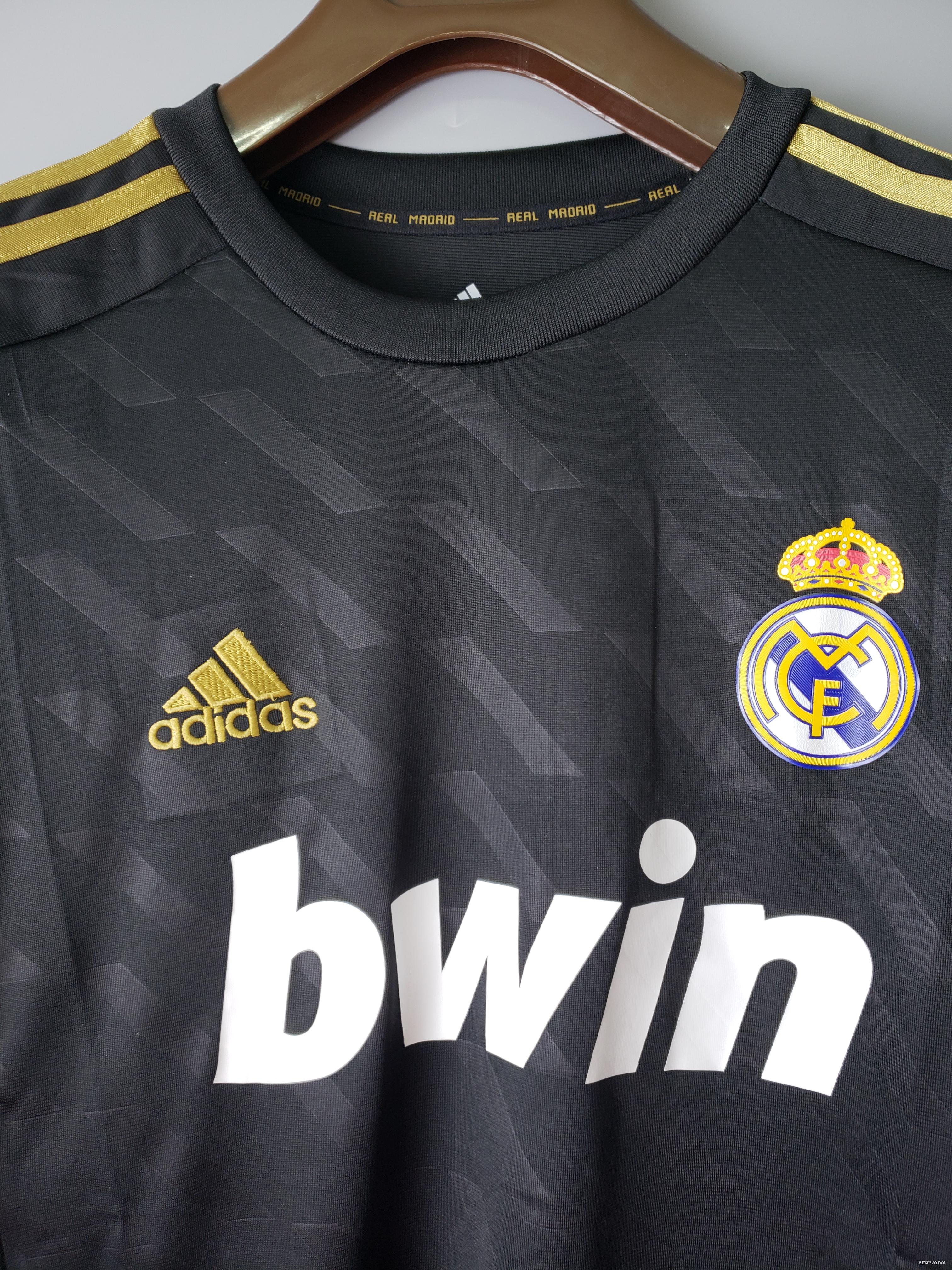 2012 Real Madrid black long sleeves Soccer Jersey