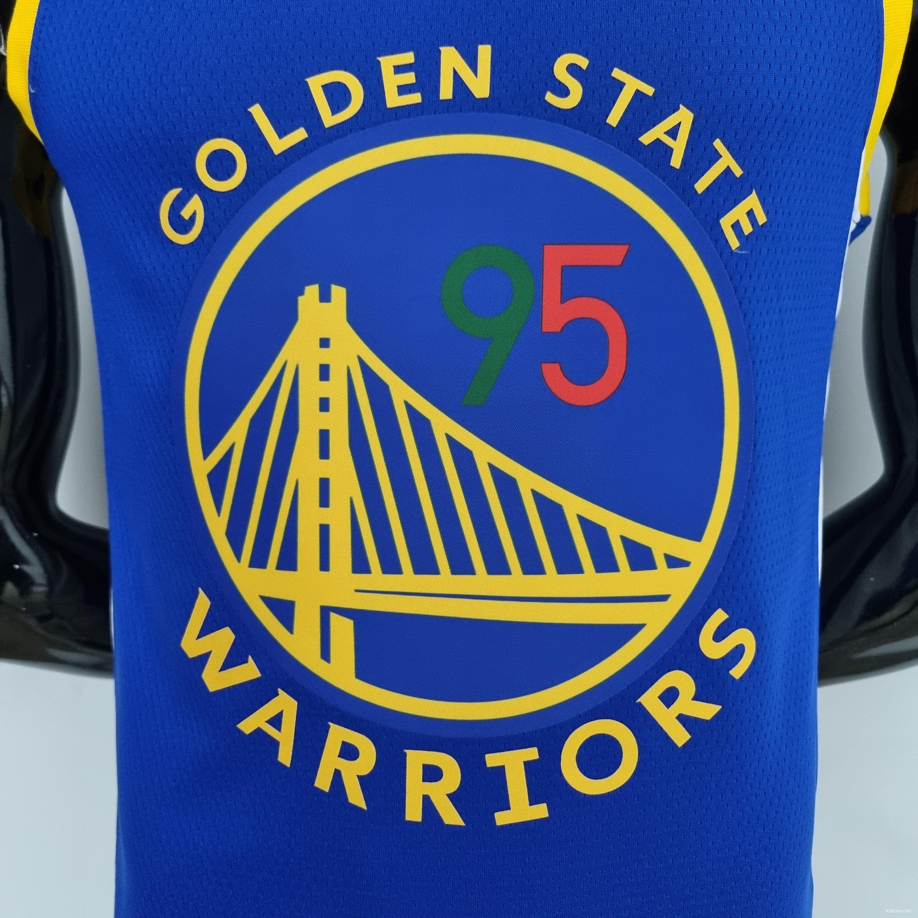 75th Anniversary Toscano#95 Golden State Warriors Mexico Exclusive Blue NBA Jersey