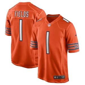 Men's Justin Fields Orange 2021 Draft First Round Pick Alternate Limited Jersey