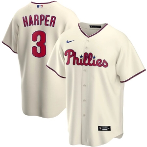 Men's Bryce Harper Cream Alternate 2020 Player Team Jersey