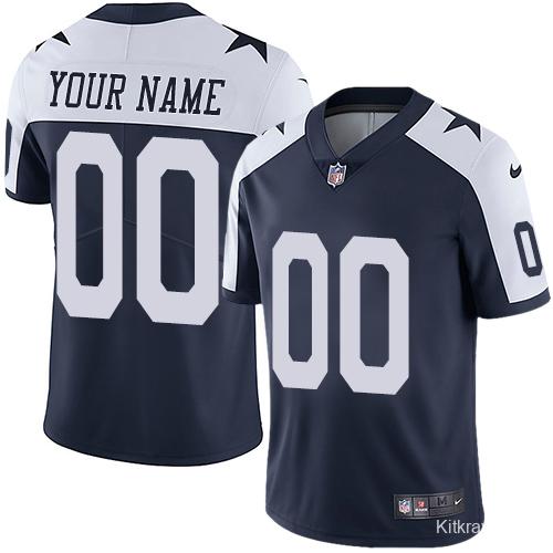 Men's Navy Custom Throwback Limited Team Jersey