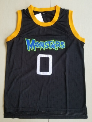 Mon-Stars 0 Alien Black Bastetball Jersey