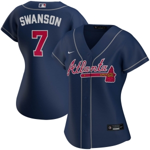 Women's Dansby Swanson Navy Alternate 2020 Player Team Jersey