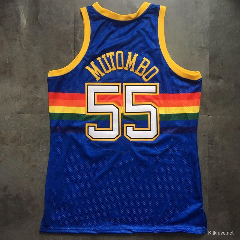 Men's Dikembe Mutombo Blue Retro Classic Team Jersey