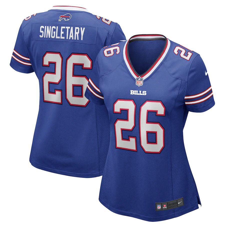 Women's Devin Singletary Royal Player Limited Team Jersey