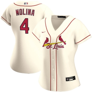 Women's Yadier Molina Cream Alternate 2020 Player Team Jersey