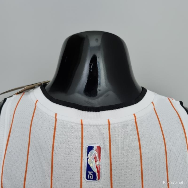 75th Anniversary Orlando Magic Fultz #20 White Orange NBA Jersey