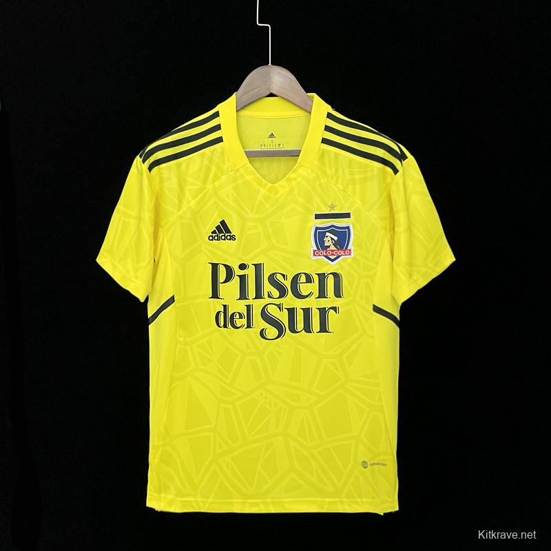 22/23 Colo Colo Goalkeeper Yellow Soccer Jersey