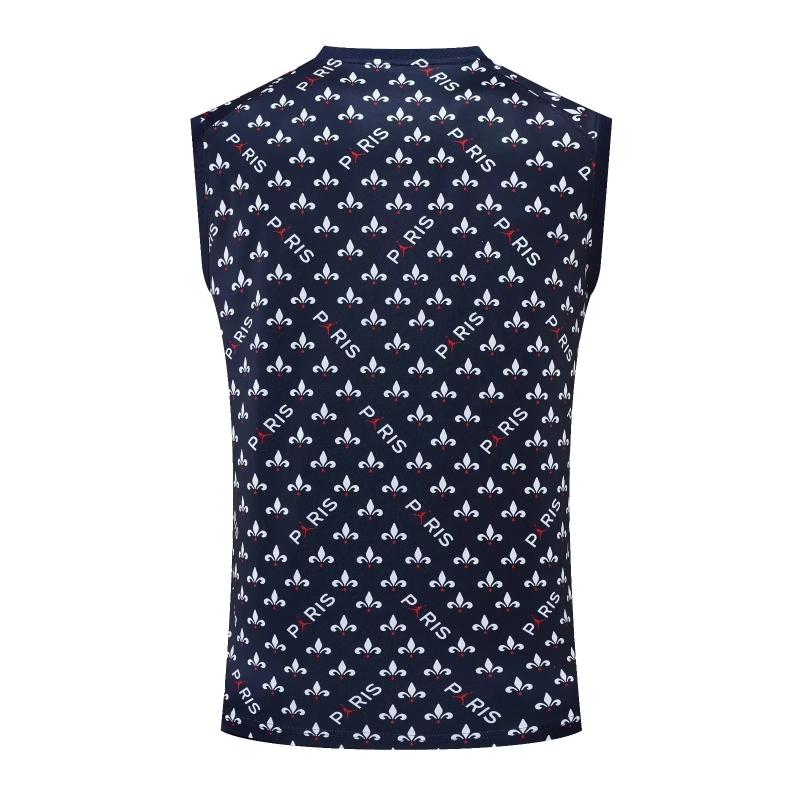 22/23PSG Royal Blue Flower Dot Pre-match Training Jersey Vest