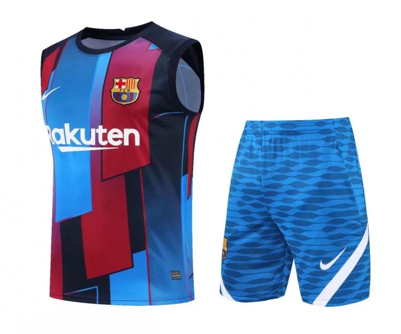 22/23 Barcelona Pre-match Training Jersey Red+Blue Vest