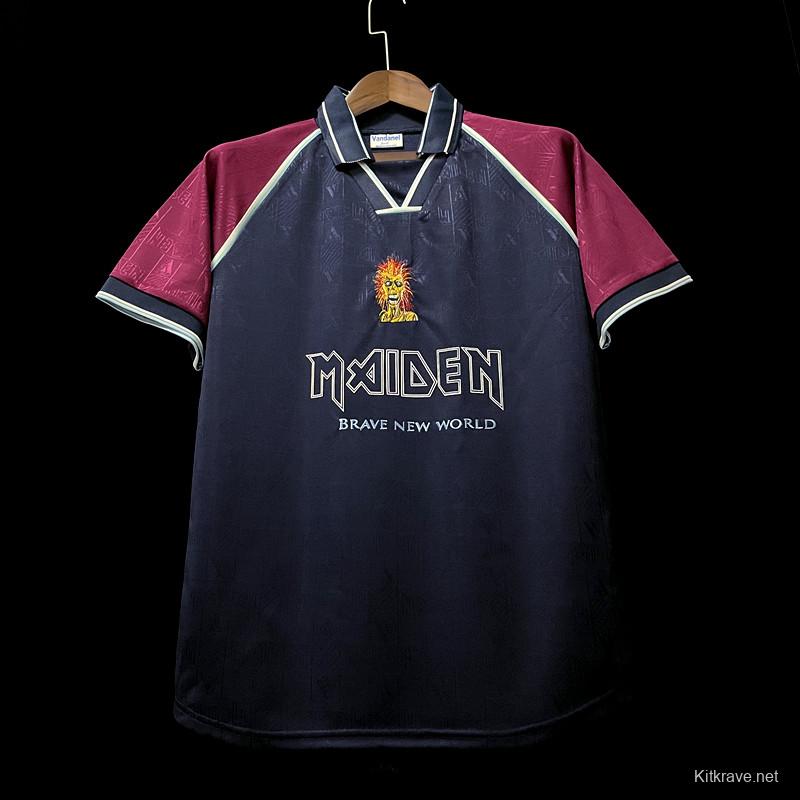 Retro 1999 West Ham Iron Maiden Home Soccer Jersey