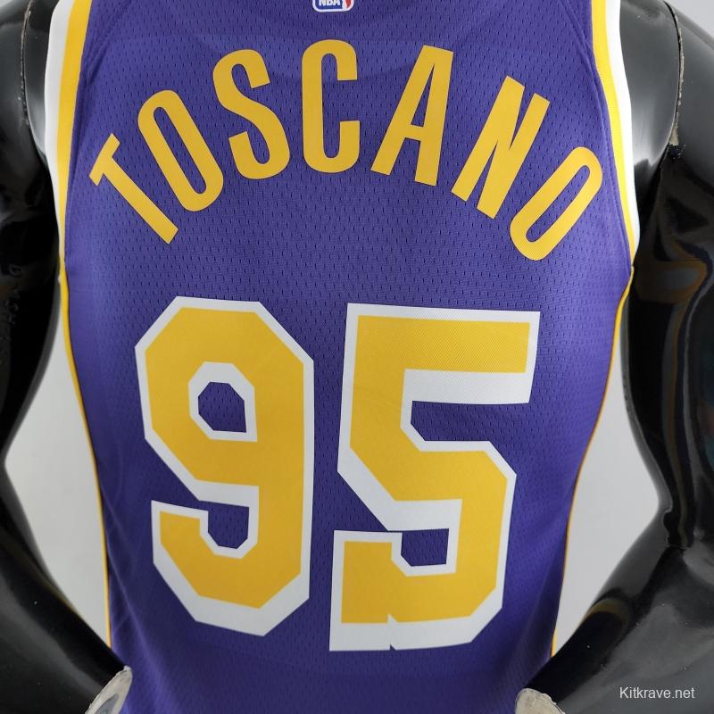 TOSCANO #95 Los Angeles Lakers Purple NBA Jersey