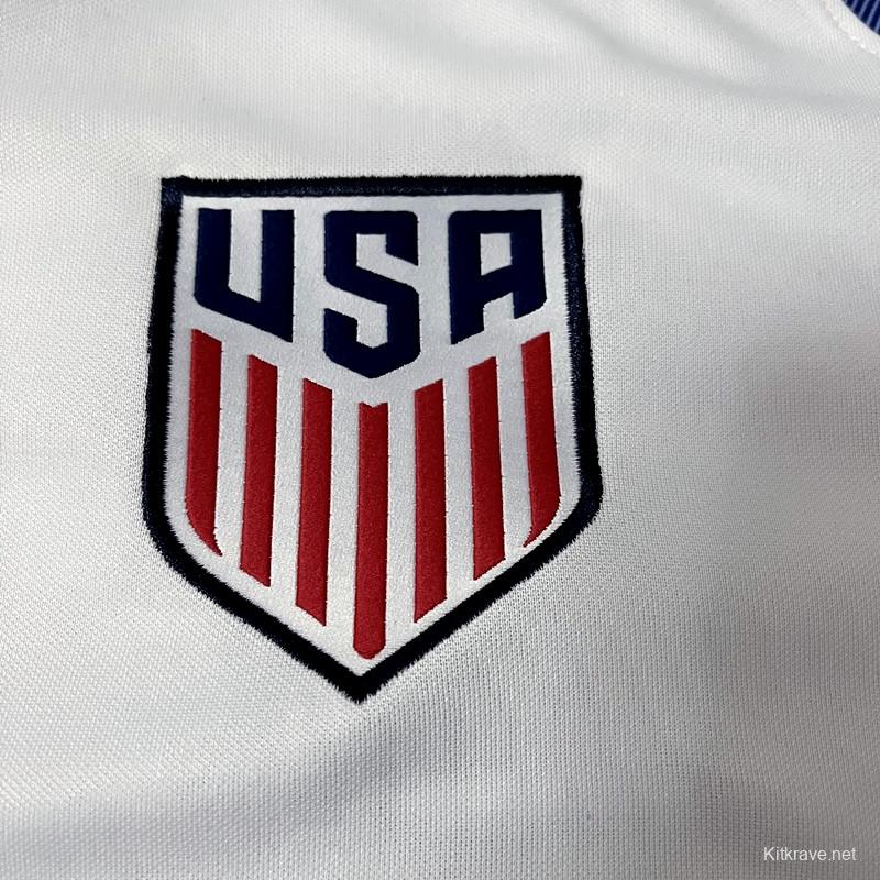 Retro 2016 USA Home Soccer Jersey