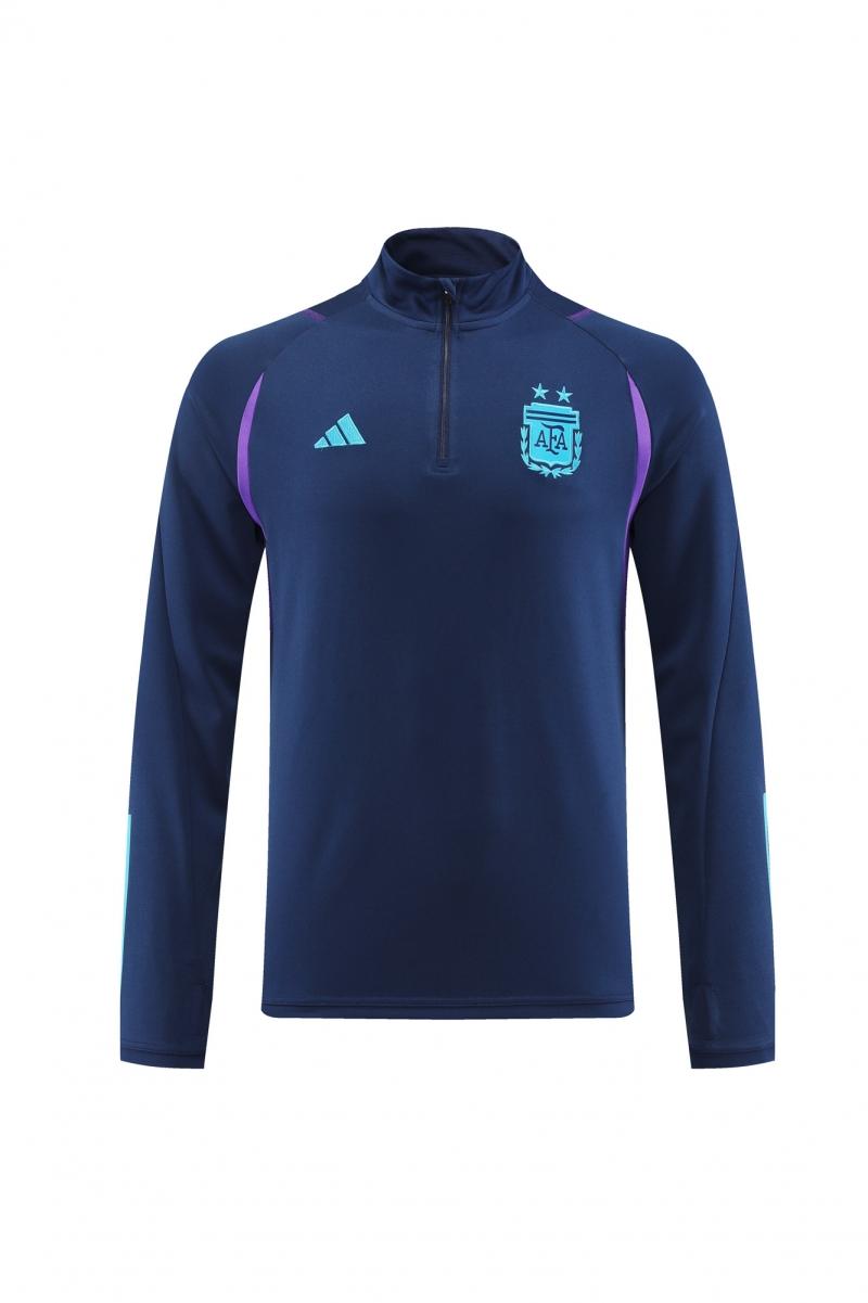 2022 Argentina Navy Half Zipper Tracksuit