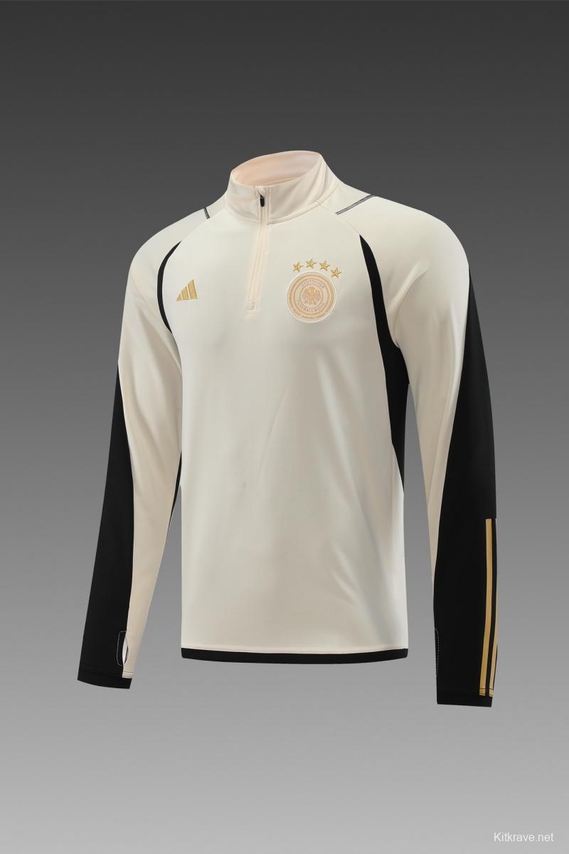 2022 Germany Khaki Half Zipper Tracksuit