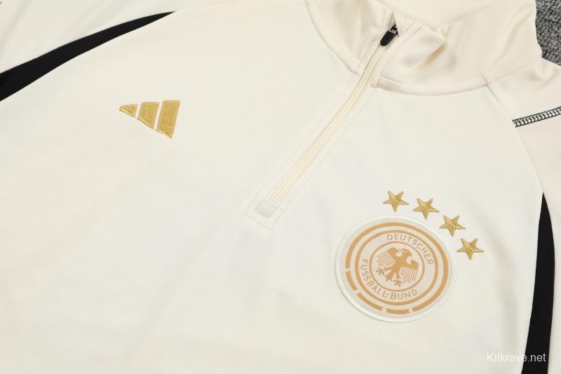 2022 Germany Khaki Half Zipper Tracksuit