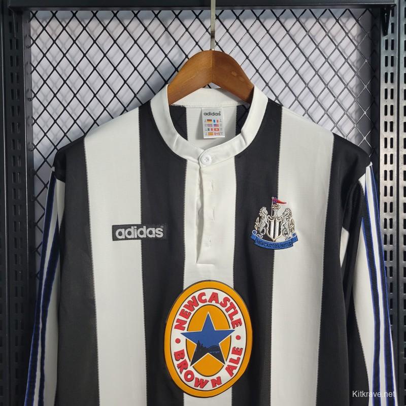 Retro 1995-97 Long Sleeve Newcastle Home Soccer Jersey