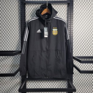 2022 3 Stars Argentina Black Windbreaker Black