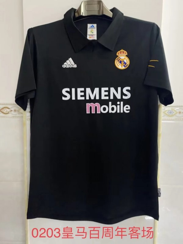 Retro 02/03 Real Madrid Black Century Jersey