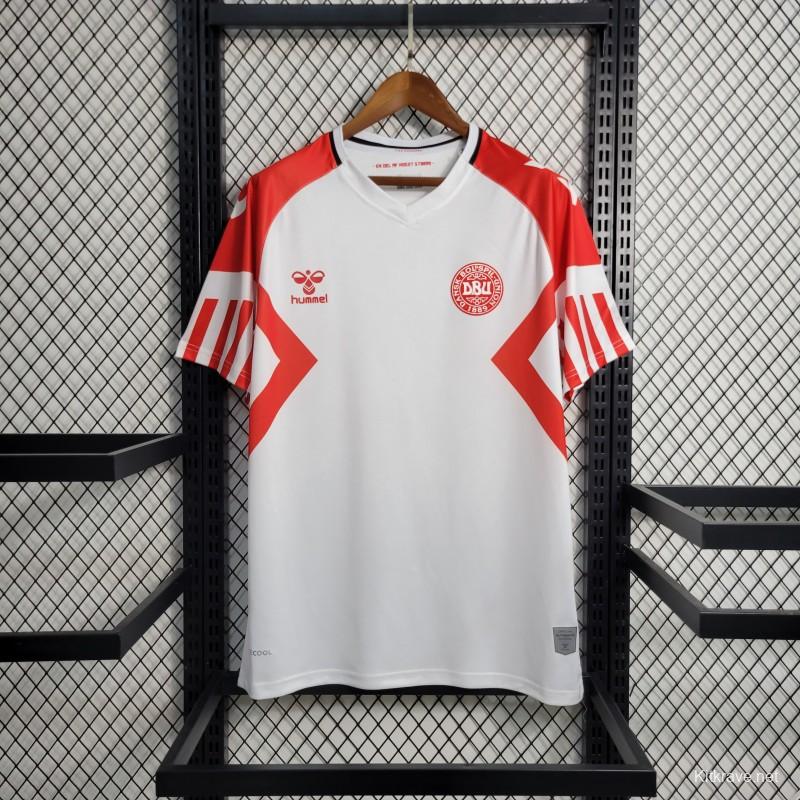 23-24 Denmark Away White Jersey