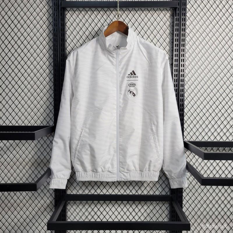 23/24 Reversible Real Madrid White Windbreaker