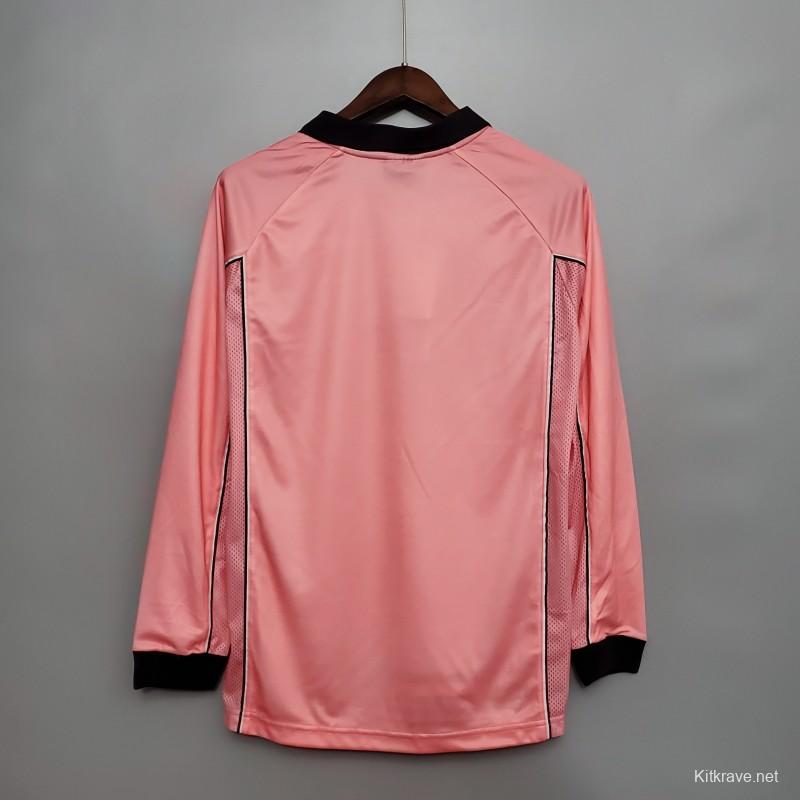 Retro 97/98 Juventus Away Pink Long Sleeve Jersey