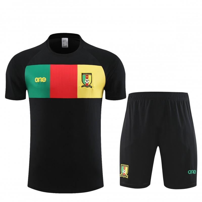 2023 Cameroon Black Short Sleeve+Shorts