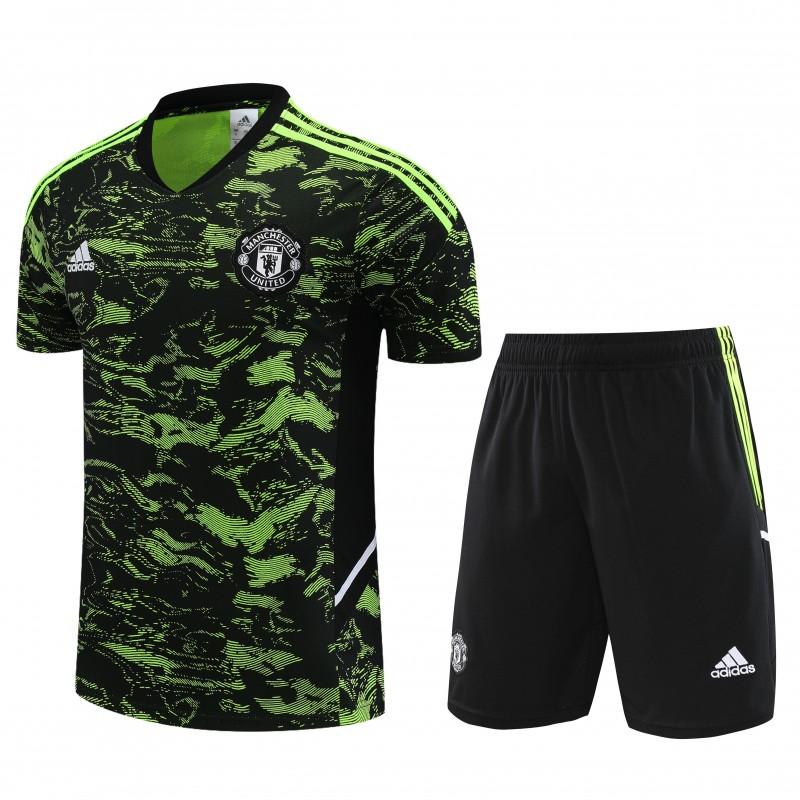 23 24 Manchester United Green Black Short Sleeve+Shorts