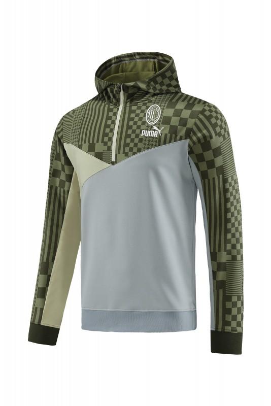 23/24 PUMA Green Grey Hoodie Half Zipper Jacket+Pants