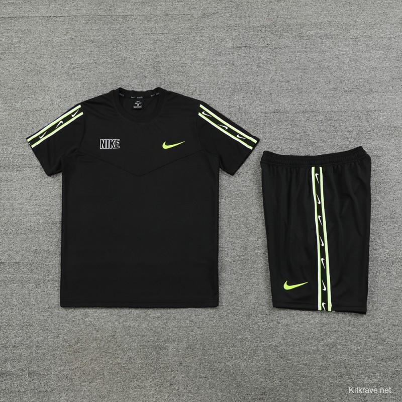 23/24 NIKE Black Short Sleeve Jersey+Pants