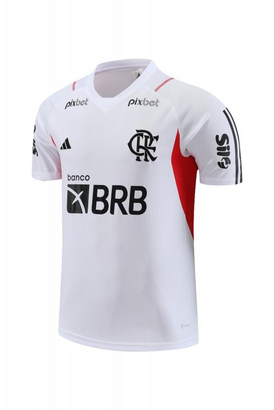 23/24 Flamengo White Short Sleeve Jersey+Shorts