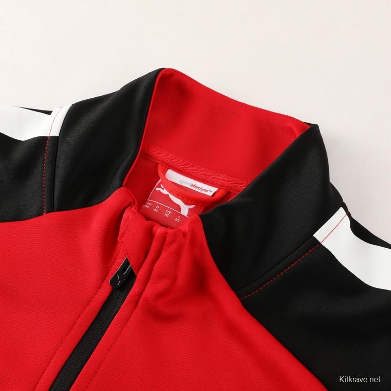 23/24 PUMA Black/Red Full Zipper Hooide Jacket+Pants