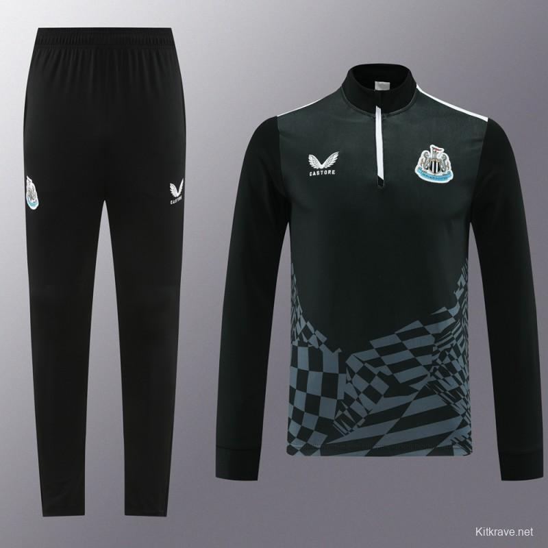23/24 Newcastle United Black Half Zipper Jacket+Pants