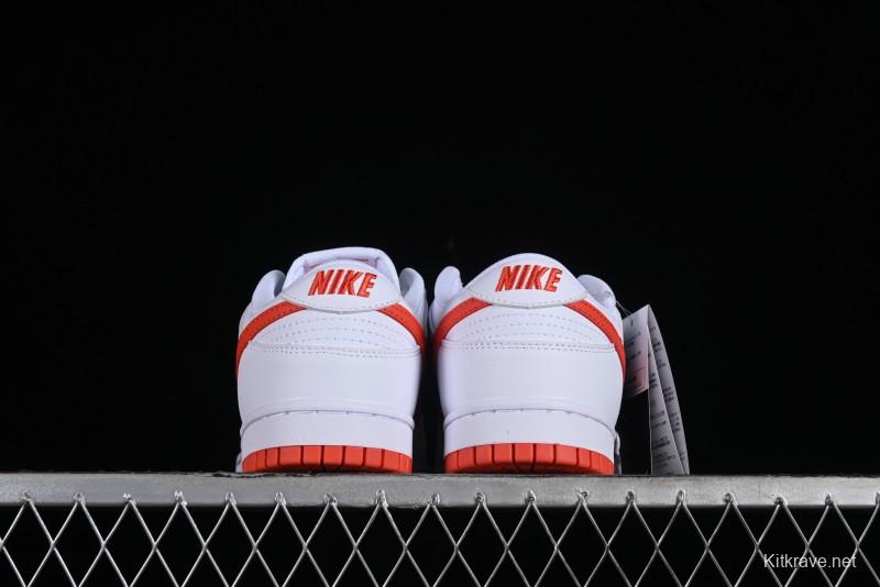 Nike SB Dunk Low White Orange Low-Top Casual Skateboarding Shoes - DV0831-103