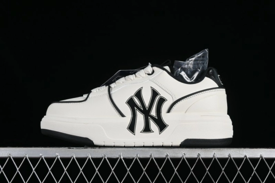 New York Yankees Chunky Liner Basic Thick Sole Platform Sneakers with 6cm Height Increase - 3ASXCA12N50WHS