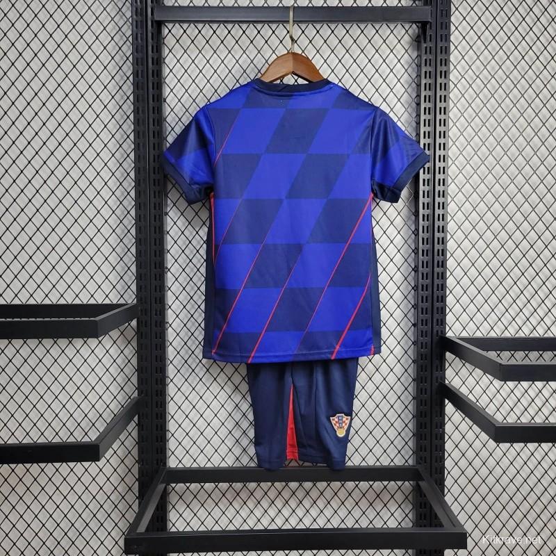 2024 KIDS Croatia Away Blue Jersey