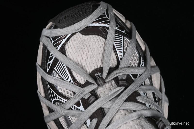 Balenciaga Phantom Sneaker 10th Generation Lace-Up Running Shoes with Transparent Heel Strap - W3XLL2097