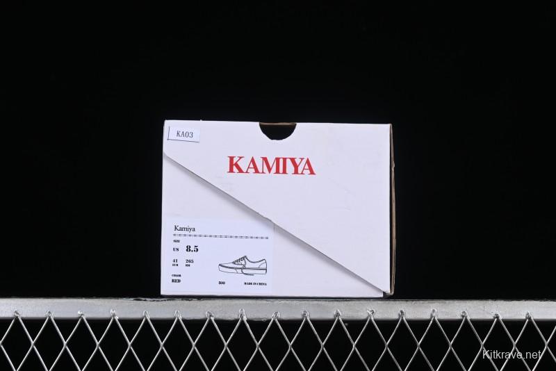Kamiya x Vulcanize Sneaker 23AW High-End Line Mihara Yasuhiro Dissolution Red Shawn Yue Same Style Painted Letters Low-Top Canvas Shoes