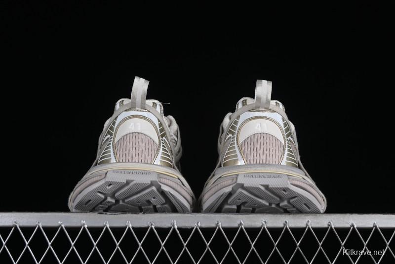 Balenciaga Phantom Sneaker 10th Generation Lace-Up Running Shoes with Transparent Heel Strap - W3XLL9191