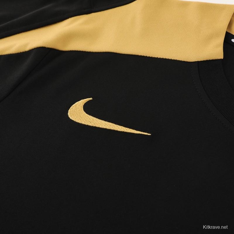 24/25 Nike Black/Golden Short Sleeve Jersey+Shorts