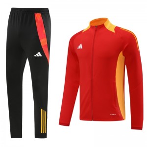 24/25 Adidas Red/Orange Full Zipper Jacket +Long Pants