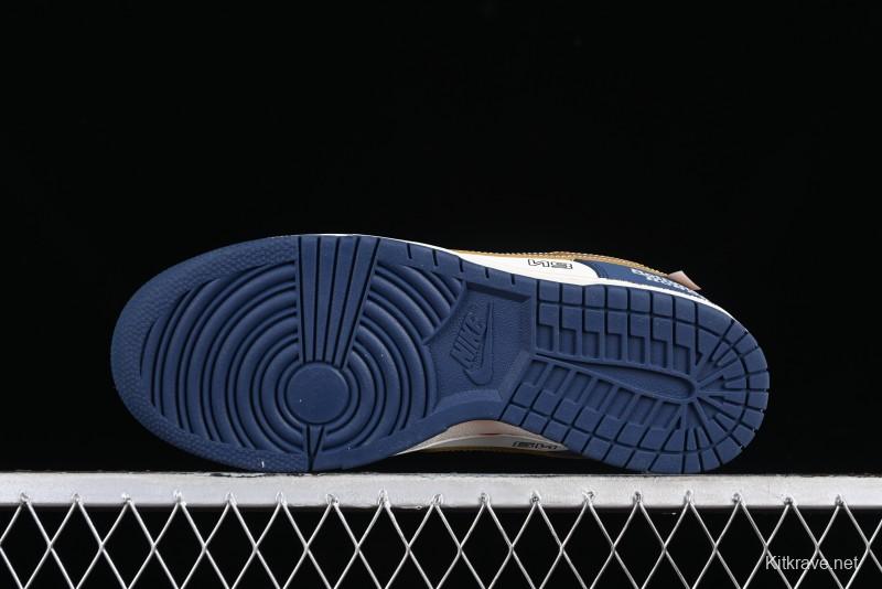 Nike SB Dunk Low Retro White Blue Collaboration Low-Top Casual Skateboarding Shoes - MU0232-365