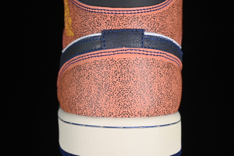 Nike Air Jordan 1 Mid "Flight Vintage" Retro Basketball Shoes with Washed Color Design - FV3619-106