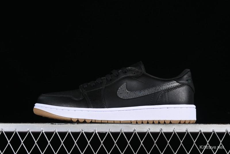 Nike Air Jordan 1 Low Golf Shoes Black Snake Pattern - DD9315-005