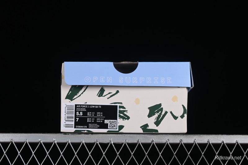 Nike Air Force 1 '07 Low Casual Sneakers in Dusty Rose with Hand-Painted Details - CV8699-578