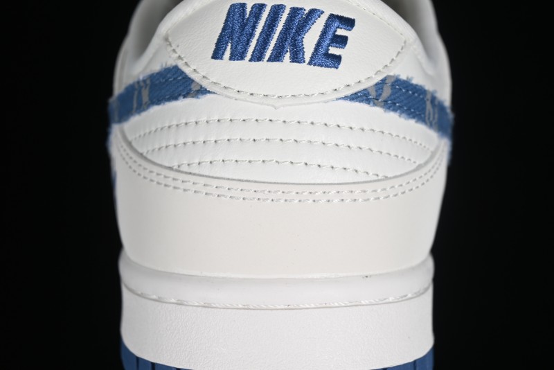 Nike SB Dunk Low MLB Collaboration - Blue Denim Anniversary Custom Low-Top Casual Sneakers - DQ1098-348