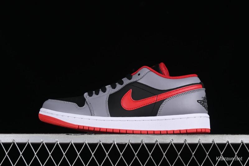 Nike Air Jordan 1 Low AJ1 Cement Grey Low-Top Casual Sneakers - 553558-060