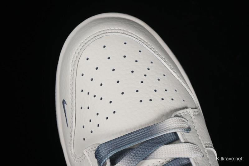 Supreme x Nike SB Dunk Low Anniversary Edition White Grey Customized Low-Top Casual Skate Shoes - BB8657-105